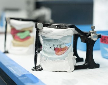 Dentures being crafted